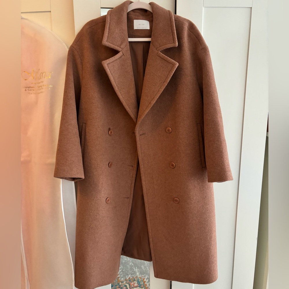 Oak + Fort wool blend oversized coat
